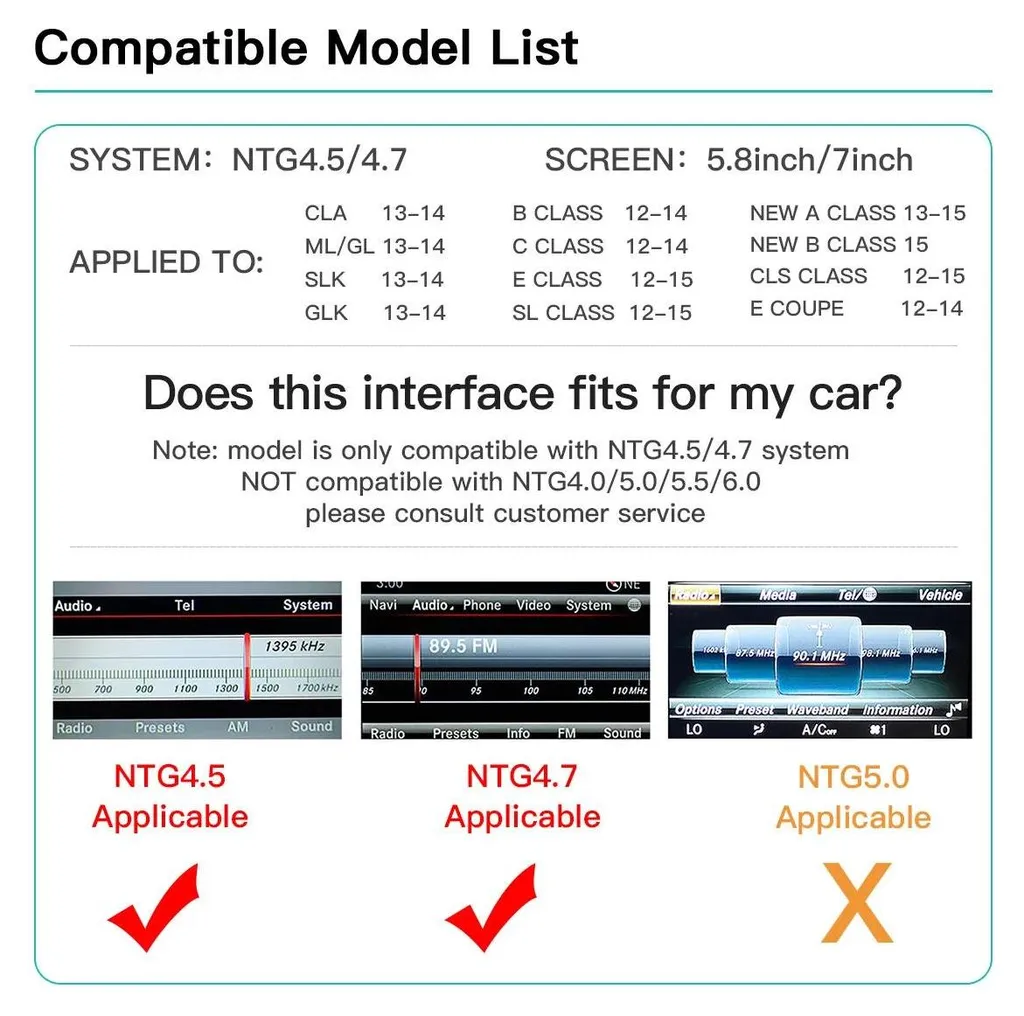 GPS Waze et Musique sans fil : CarPlay pour Mercedes NTG 4.5 et 4.7
