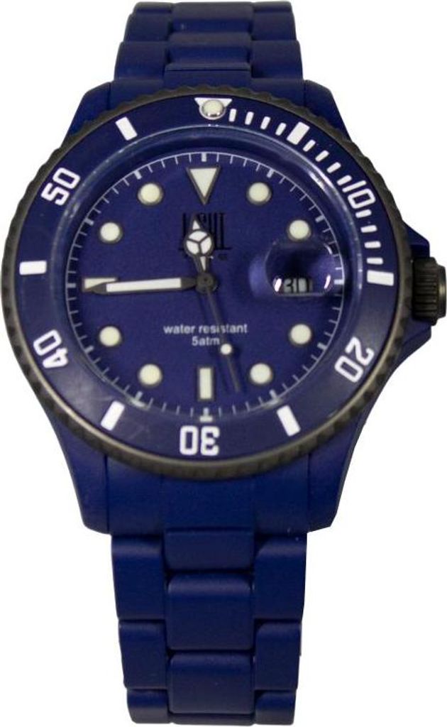 Light Time Armbanduhr Quarz Damen Herren Datum Kunststoff Blau L141NVY