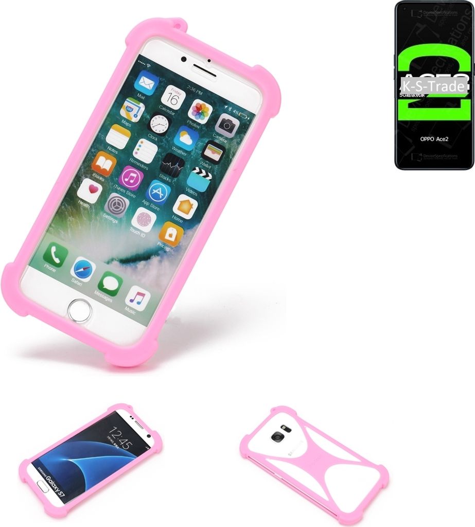 K-S-Trade Handy Hülle kompatibel mit Oppo Reno Ace 2 Schutz Hülle Bumper Silikon Schutz Hülle Cover Case Silikoncase Silikonbumper TPU Softcase