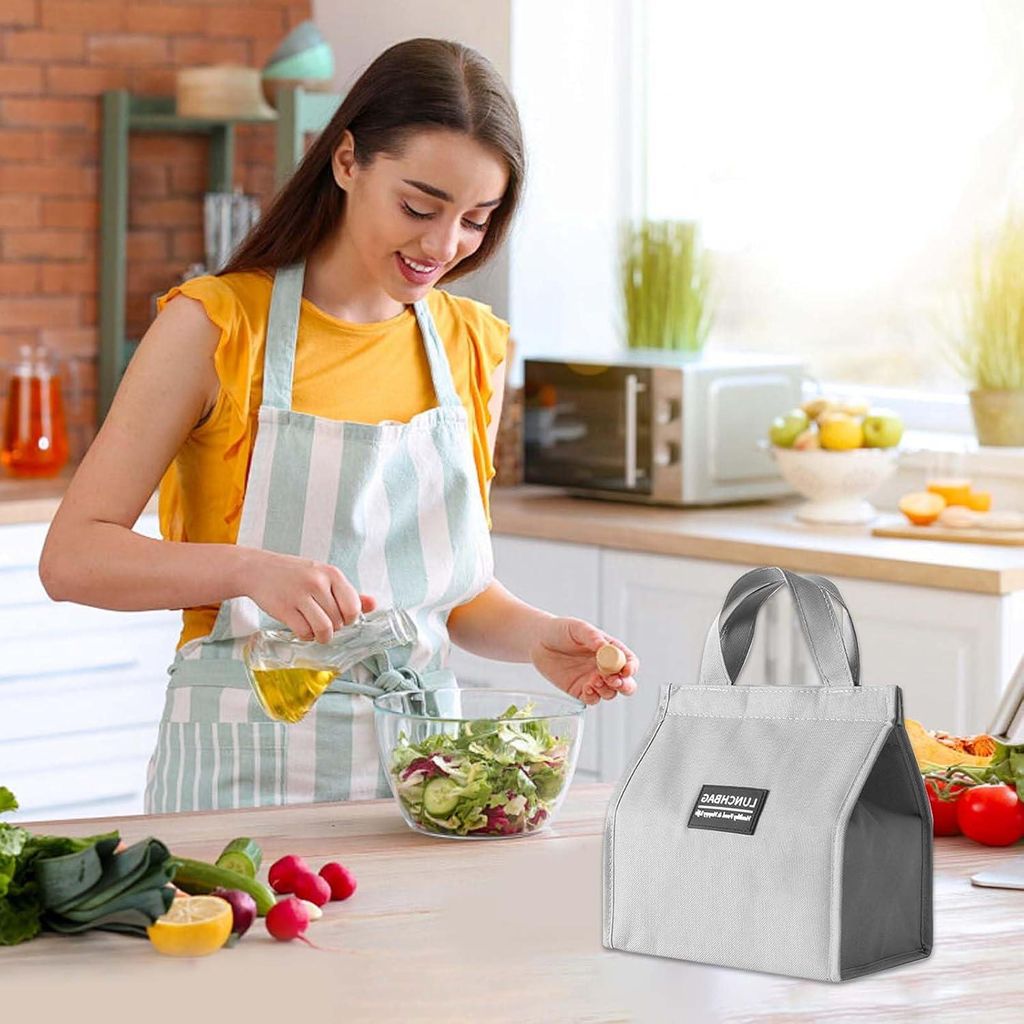 Lunchbox Tragetasche - tragbare isolierte Lunchtasche - thermische Lunchbox-Container - kleine Kühltasche für Damen und Herren - thermische Kühl...