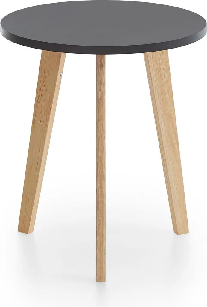 Table basse noire Karin table d'appoint stable anti-rayures en pin