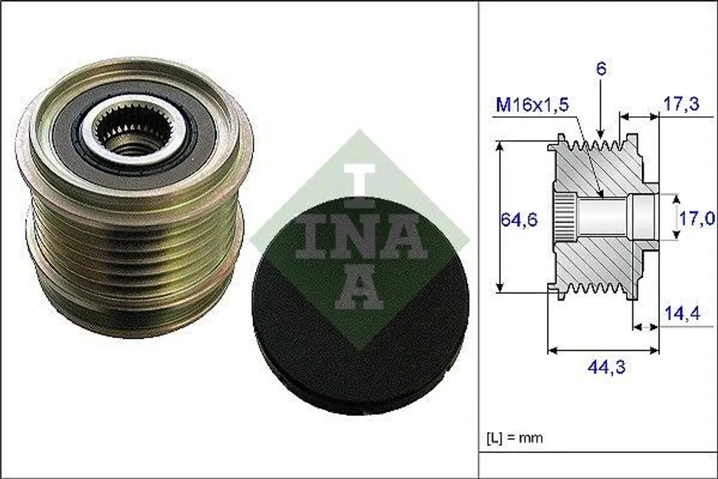 Réparer alternateur Audi A6 A7 A4 - Poulie INA 535 0130 10 anti-vibration