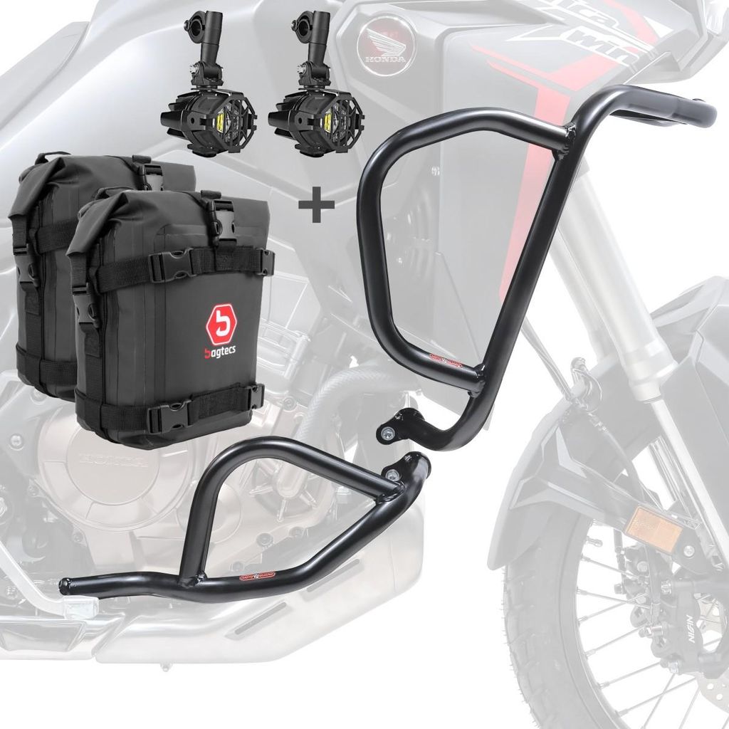Set Sturzbügel + Scheinwerfer für Honda Africa Twin 1100 20-23 + K3 sc