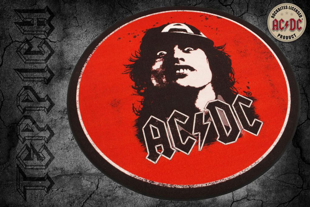 Strapazierfähiger und pflegeleichter runder Teppich AC/DC Produktbild 