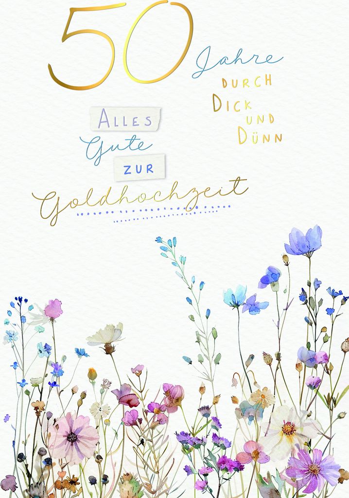 Goldhochzeit 50. Hochzeitstag Glückwunschkarte mit Produktbild 