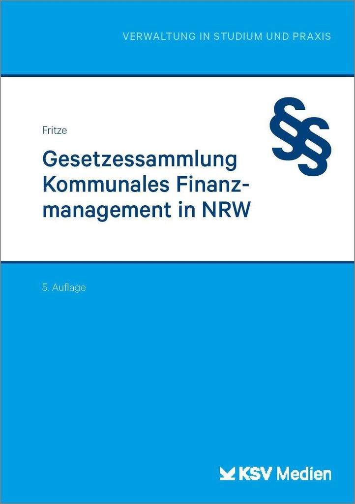 Gesetzessammlung Kommunales Finanzmanagement in NRW Produktbild 