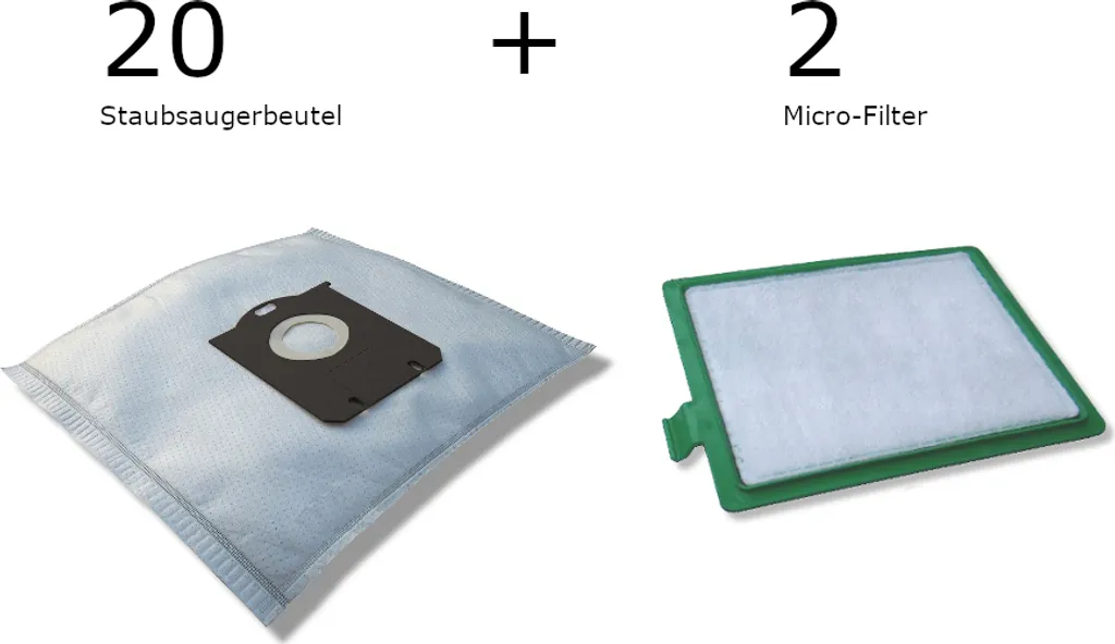 Maxi Scorta 20 Sacchetti Compatibili AEG ACS Green Silence Öko