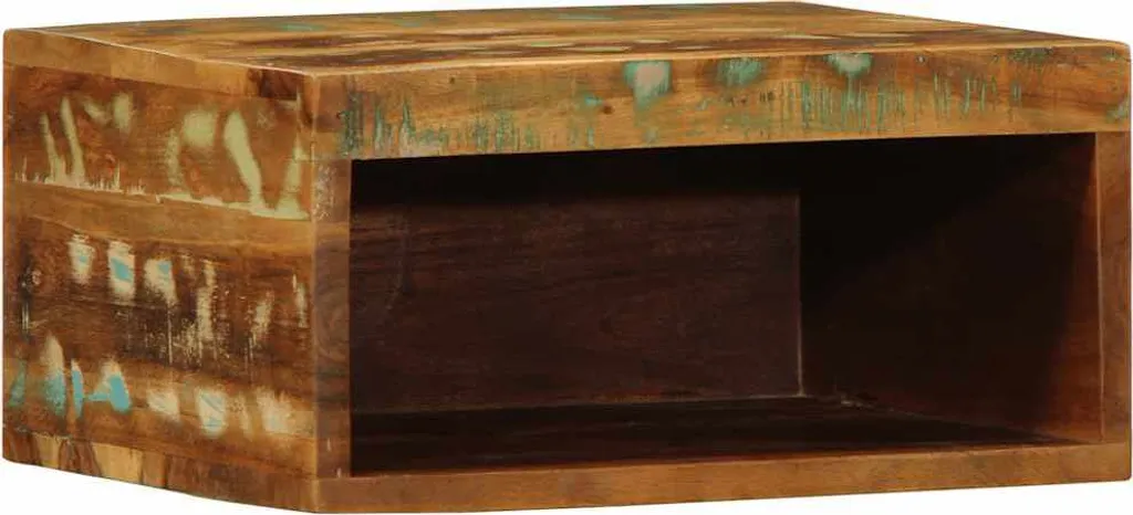 Mobile TV Sospeso SYFAX™ 40x30x19 Legno Massello Recupero Vintage