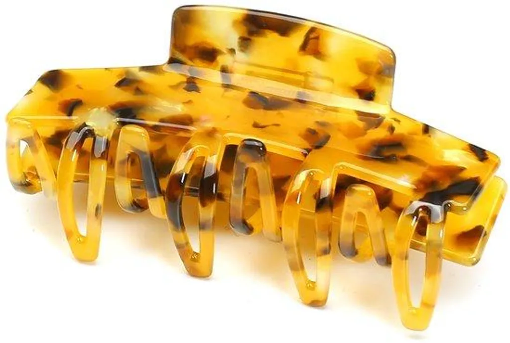Barrettes jaunes 9,8 cm : la solution pour fixer les cheveux épais sans douleur