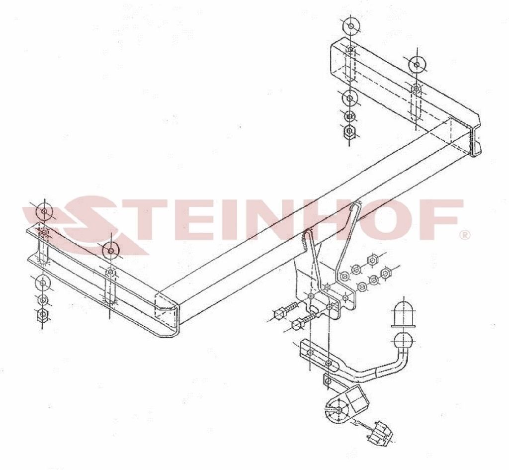 Z545923 Anhängerkupplung passend für AUDI A6 04/1997-03/2005 starr