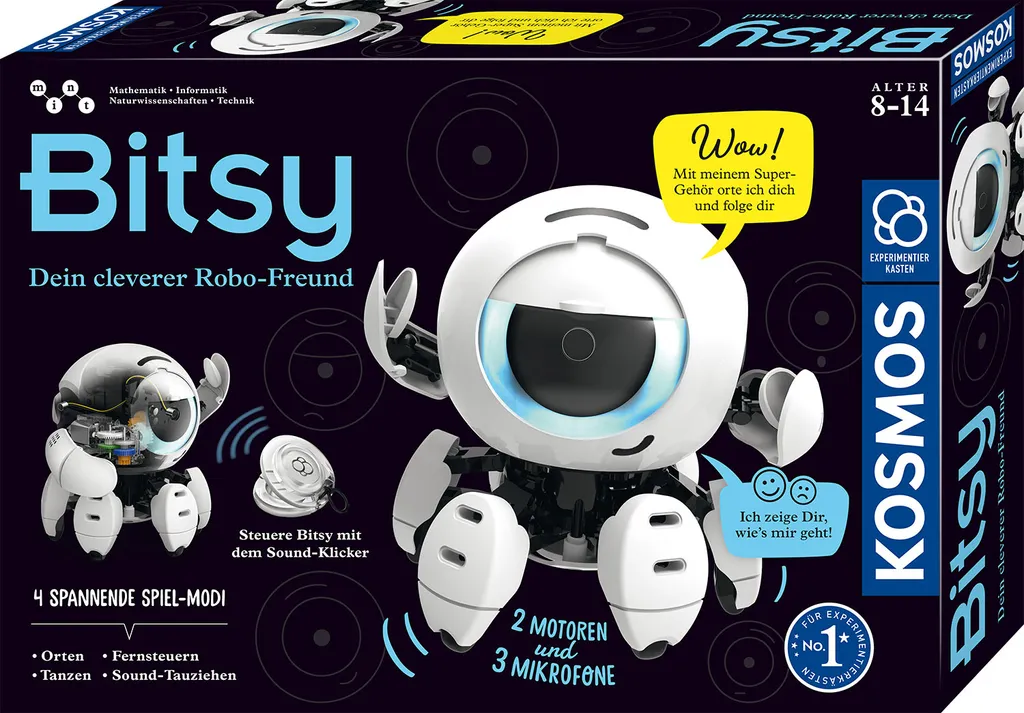 Bitsy Robot Intelligent Franckh-Kosmos 621094 avec Capteurs de Suivi