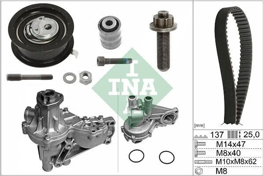 Kit de Distribution INA avec Pompe à Eau pour VW Sharan et Polo 6V2