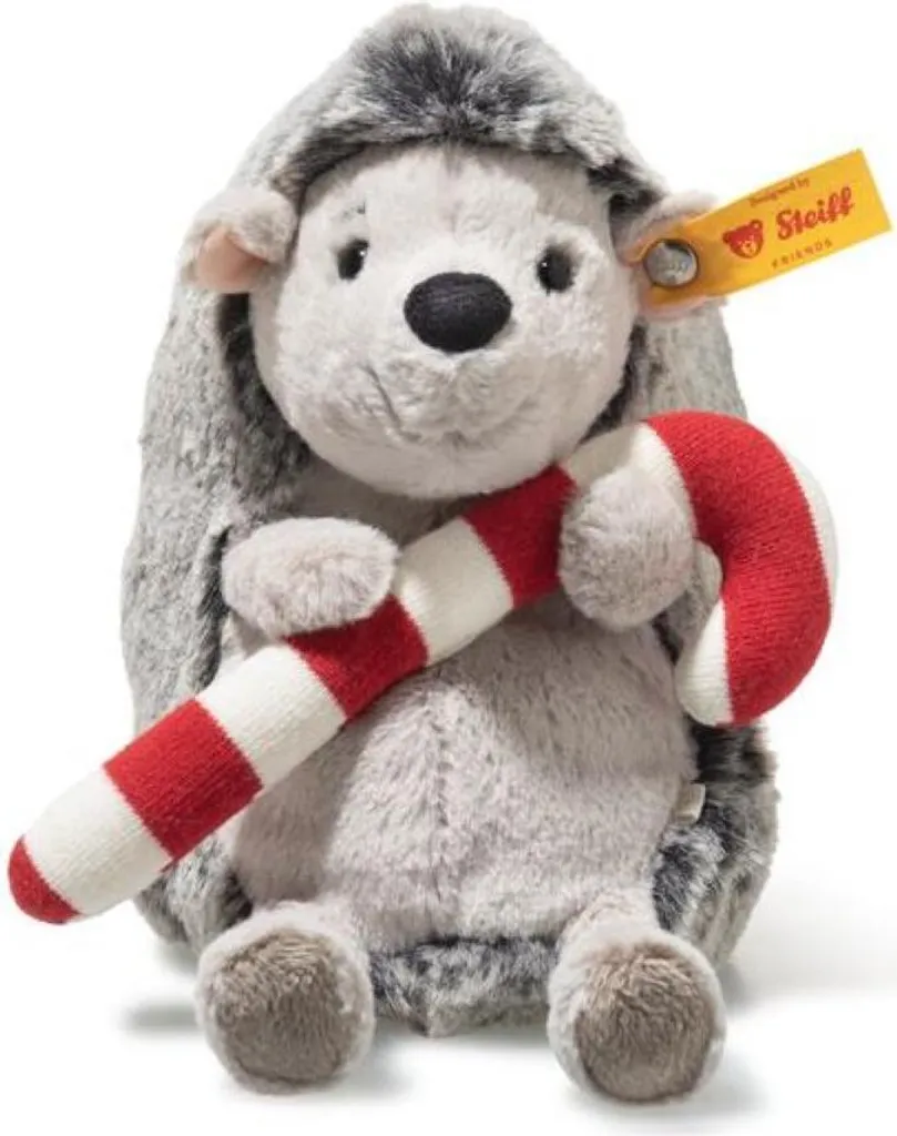 Peluche Hérisson de Noël Hedgy 18 cm Grise sans Piquants Douceur Garantie