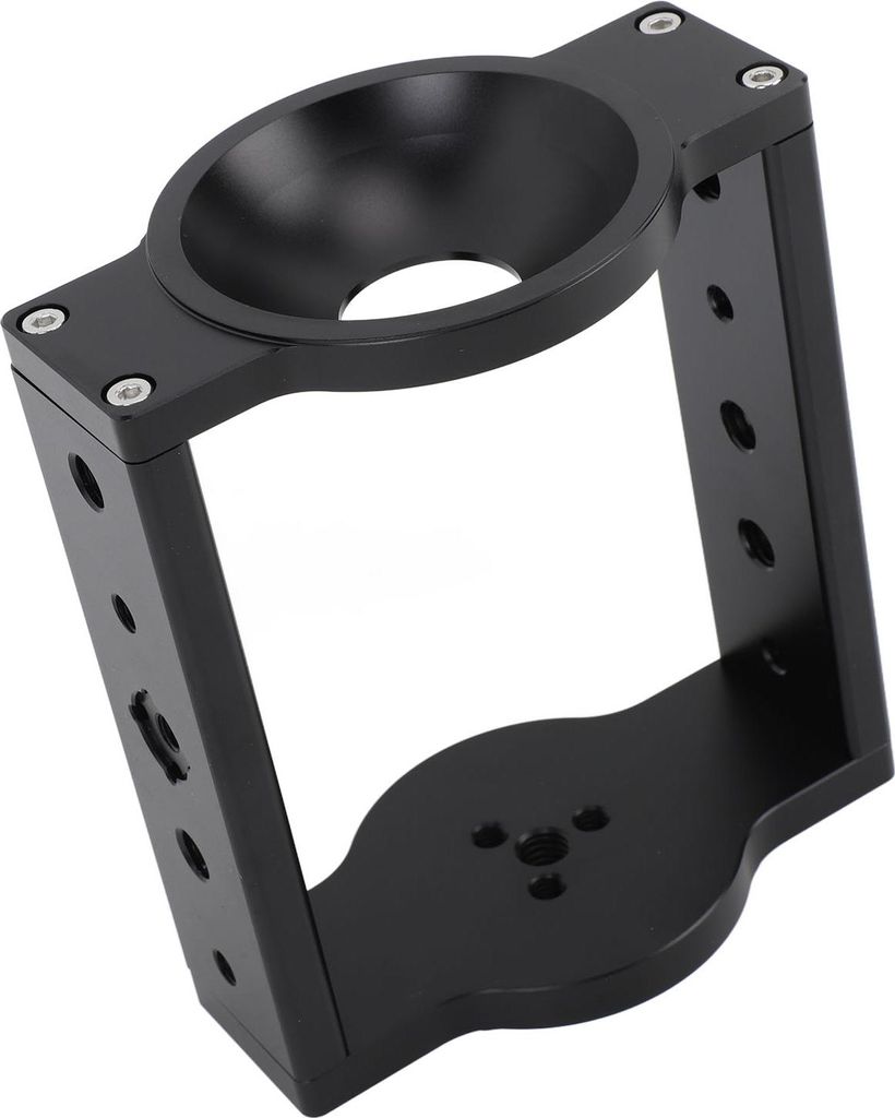 75-mm-Stativkopf-Schssel-Riser, Aluminium-Halbkugel-Flach-zu-Schssel-Adapter-Konverter-Riser mit 1/4 Zoll 3/8 Zoll Gewindel?chern, 10 Kg Tragf?higk...