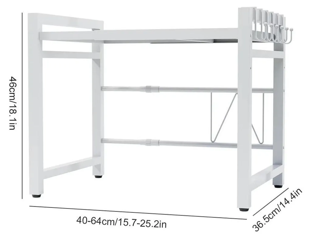 Support de plan de travail à 2 niveaux pour rangement micro-ondes