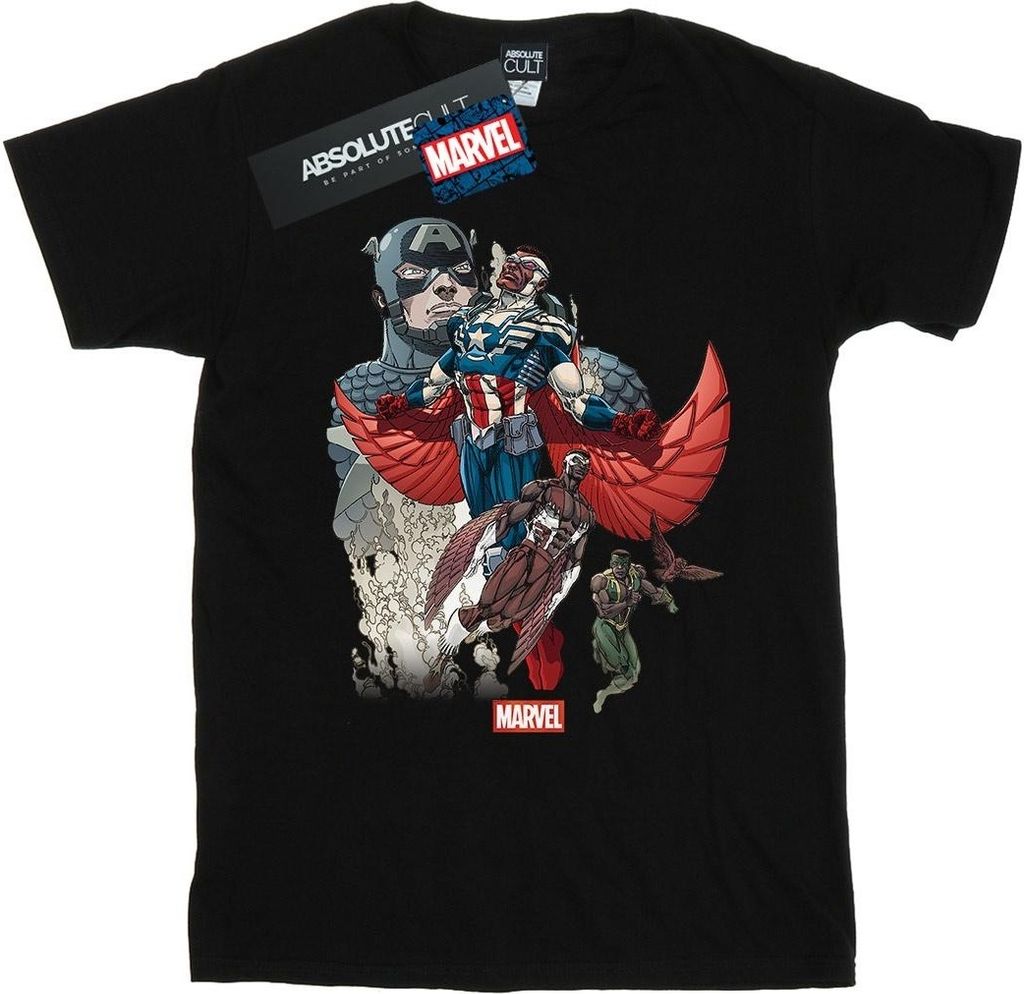 Marvel - "Falcon Evolution" T-Shirt für Herren BI43364 (4XL) (Schwarz)