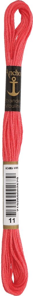 Anchor Sticktwist 4635000-00011 lachsrot Stickgarn, 100 % Baumwolle