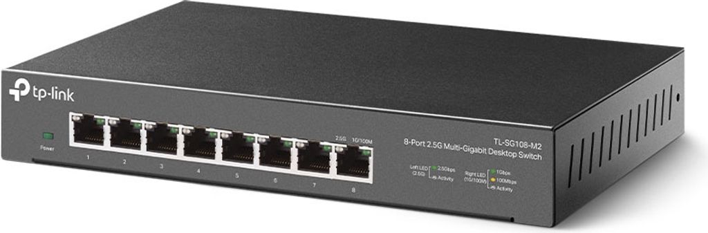 TP-LINK 8-Port 2.5G Desktop Switch - Unmanaged - 2.5G Ethernet (100/1000/2500) - Wandmontage
