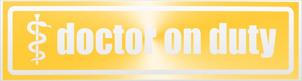 Kiwistar Doctor on Duty invertiert Magnetschild Schild magnetisch - 60cm Gelb - reflektierend - Magnetfolie für Auto PKW Kfz