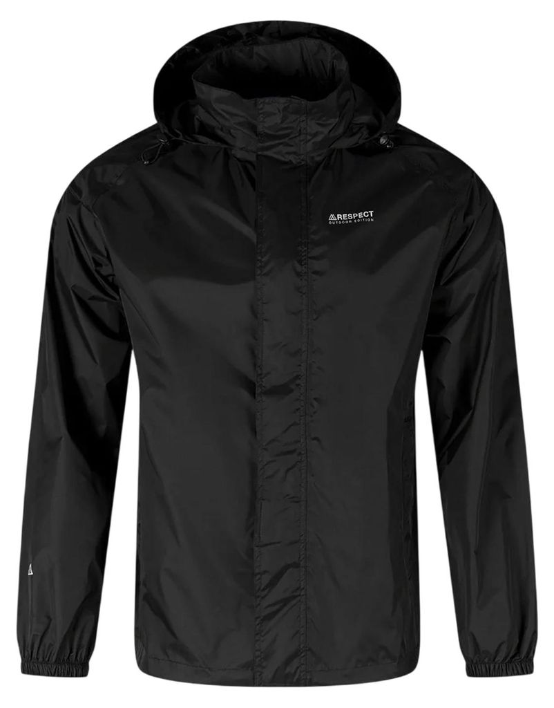 Minoti - "Respect" Jacke, wasserfest für Herren, Zum Falten GT24931 (XS) (Schwarz)