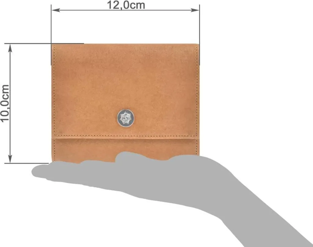 Porte-monnaie TARN G Sonnenleder en cuir marron véritable 822-303-01