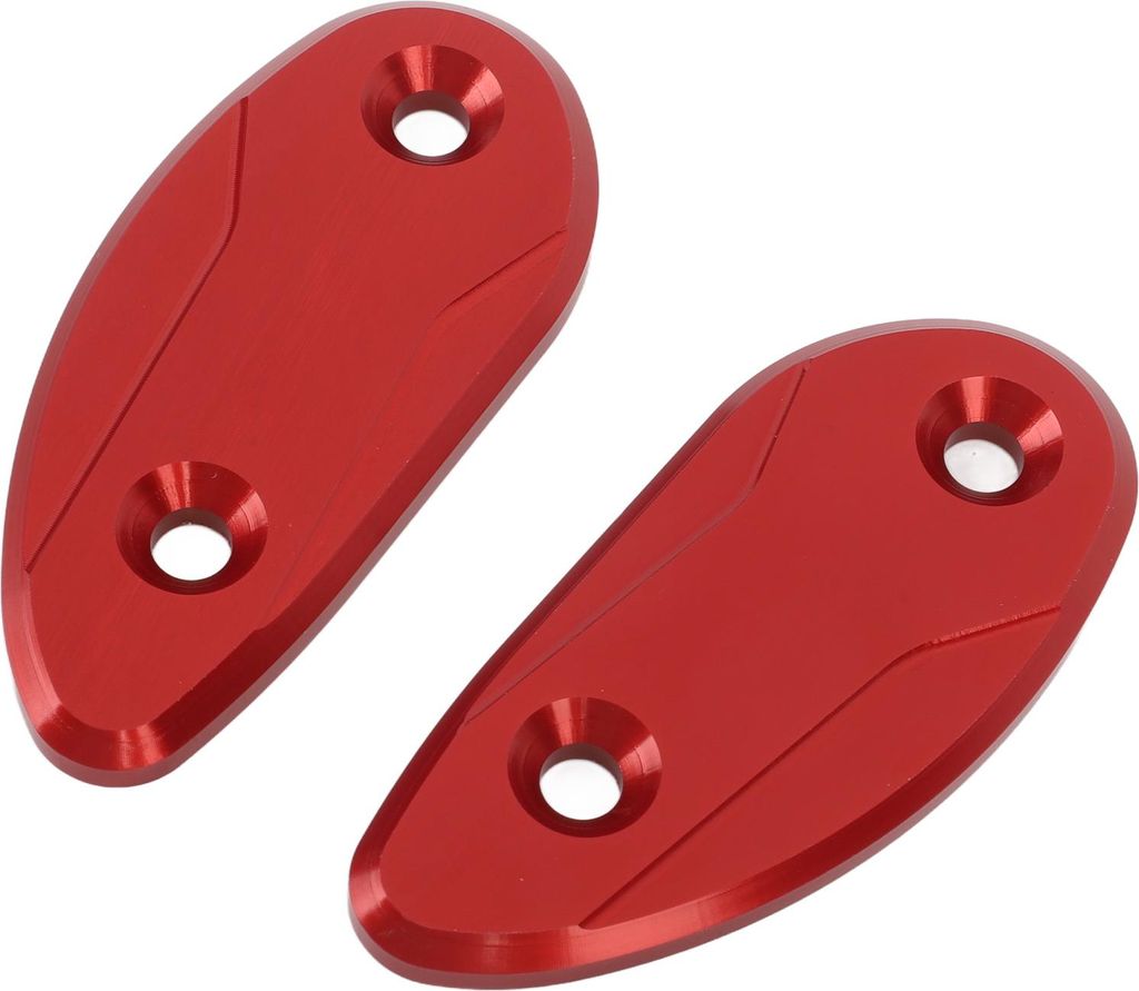 2 Stück Motorrad-Rückspiegel-Lochabdeckung, Aluminiumlegierung, Block-Off-Grundplatten, passend für CBR1000RR 2020 bis 2023, Rot