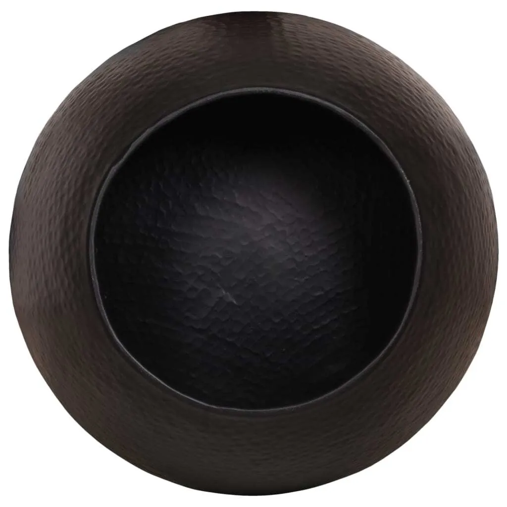 Table basse noire martelée Ø 50 cm : la solution gain de place design