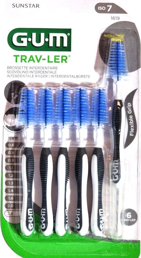 Gum Trav-Ler Interdental Brushes Iso7 2.6mm Antibacterial Produktbild 