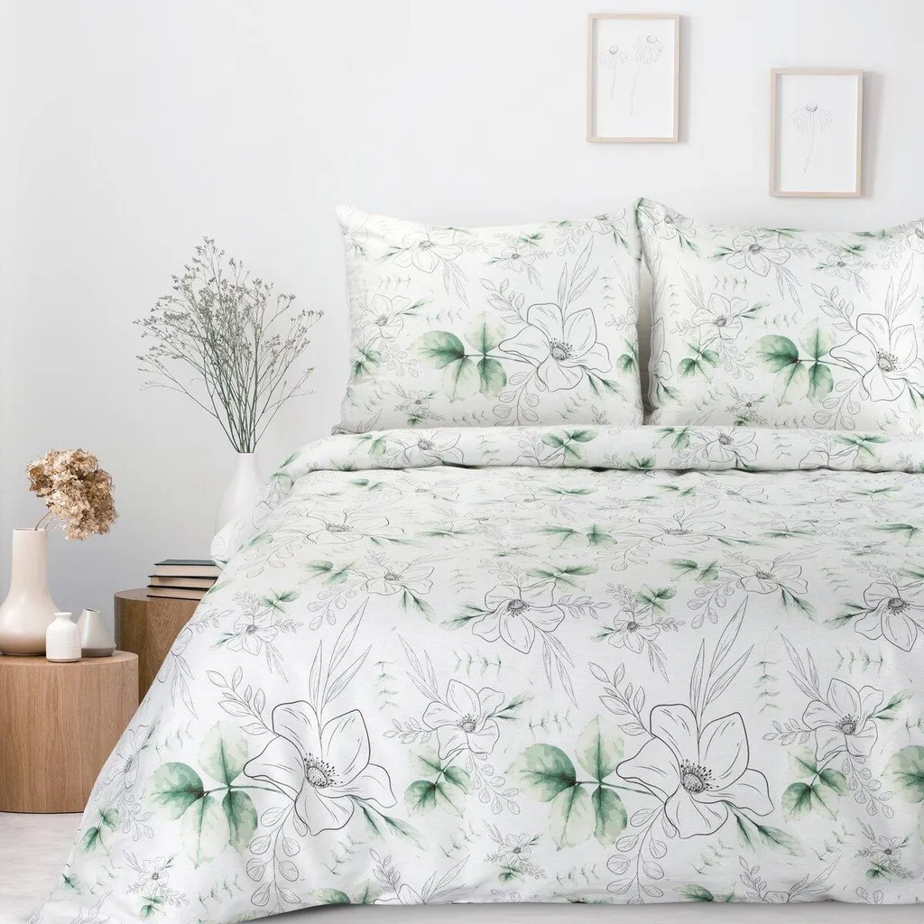 Draps 100% coton 220x200 cm APOLA pour lit double avec taies 70x80 cm