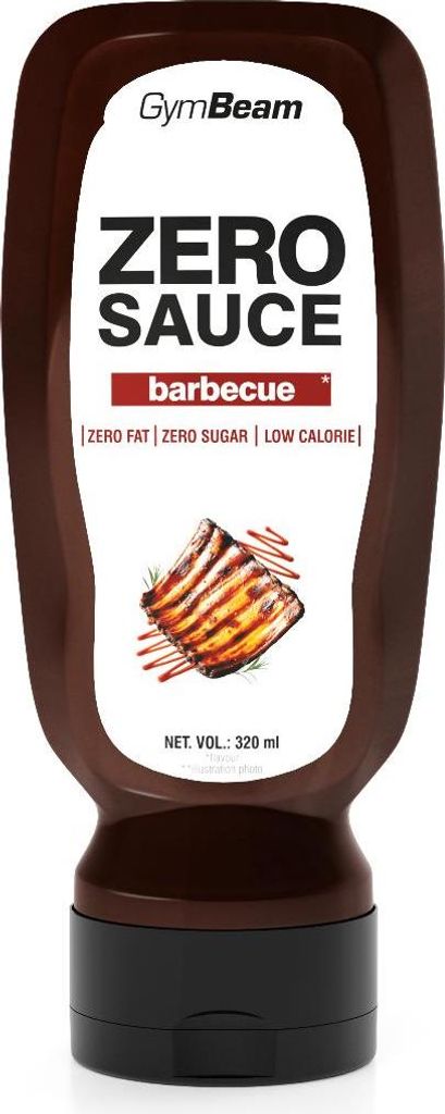 A bottle of GymBeam Zero Sauce Barbecue.
