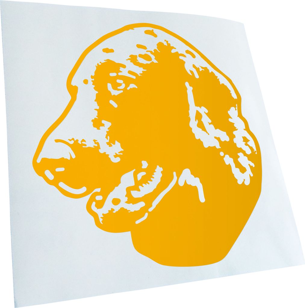 Kiwistar - Autoaufkleber - Curly coated retriever Hund - Weiss - 11x10cm - Aufkleber für Auto, Laptop, Fahrrad, LKW, Motorrad mehrfarbig JDM Decal...