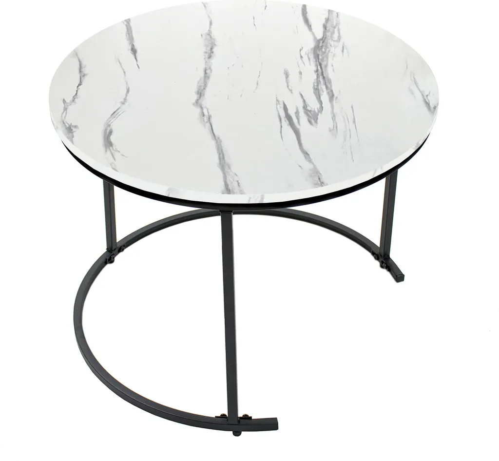 Tables basses gigognes pour petits espaces, solution salon industriel - 5