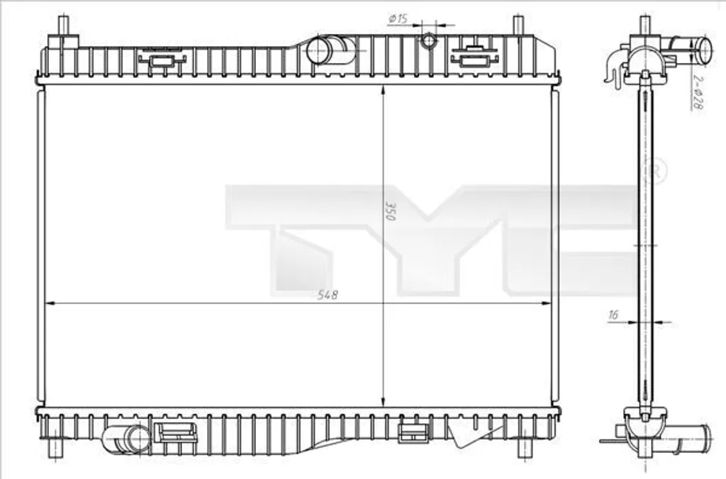 Radiateur de refroidissement Ford Fiesta VI pour entretien du moteur