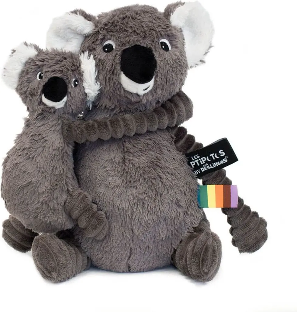 Peluche koala gris maman et petit - Textile hypoallergénique et lavable - 3