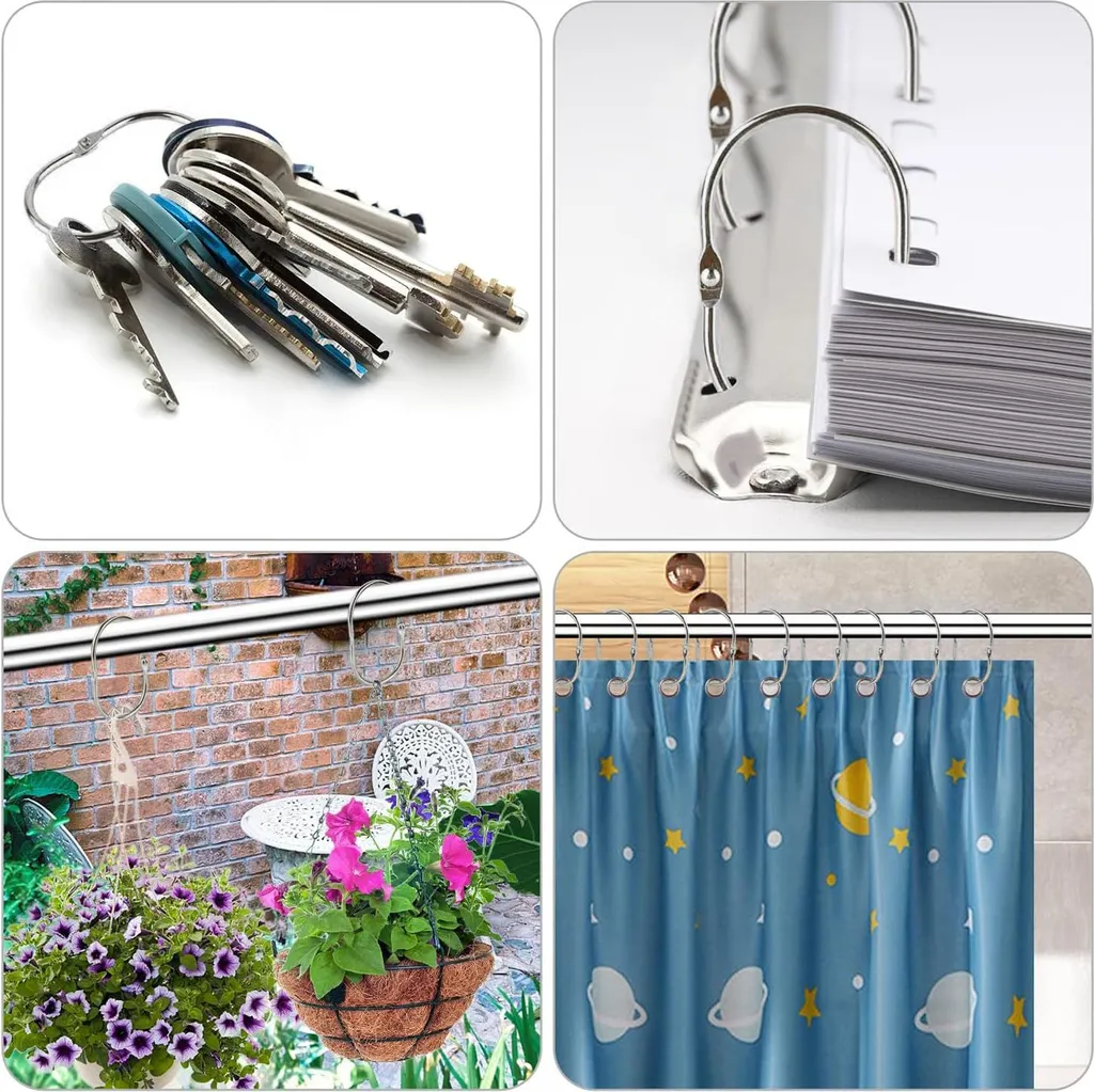 Set 12 Anelli Doccia Cristallo Antiruggine - Facile Installazione
