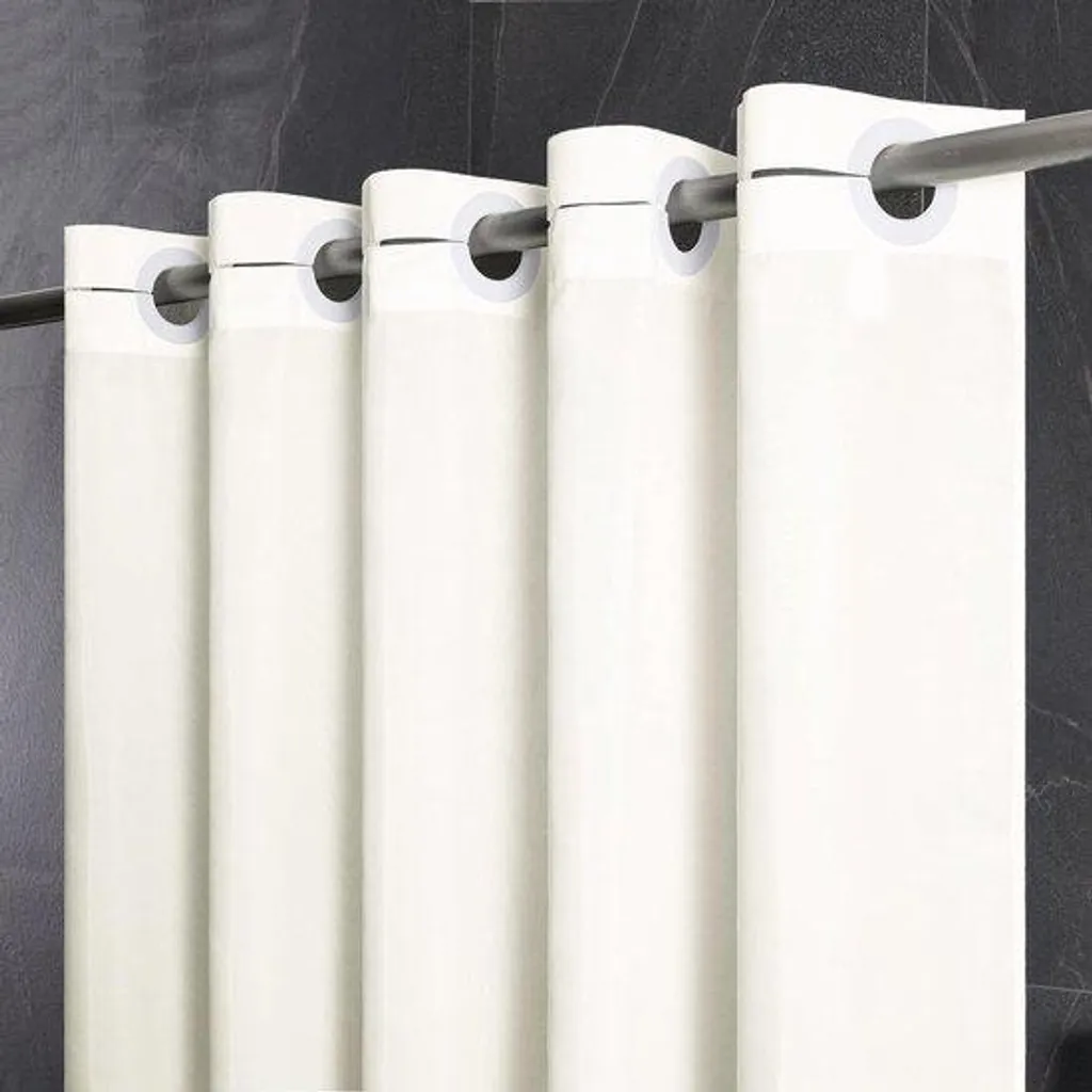 Rideau de douche anti-moisissure et imperméable avec anneaux clips