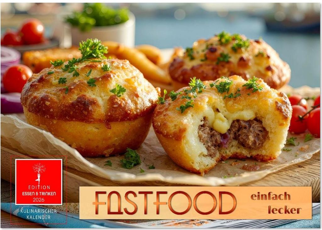 Fastfood einfach lecker (Wandkalender 2026 DIN A4 quer), CALVENDO Monatskalender