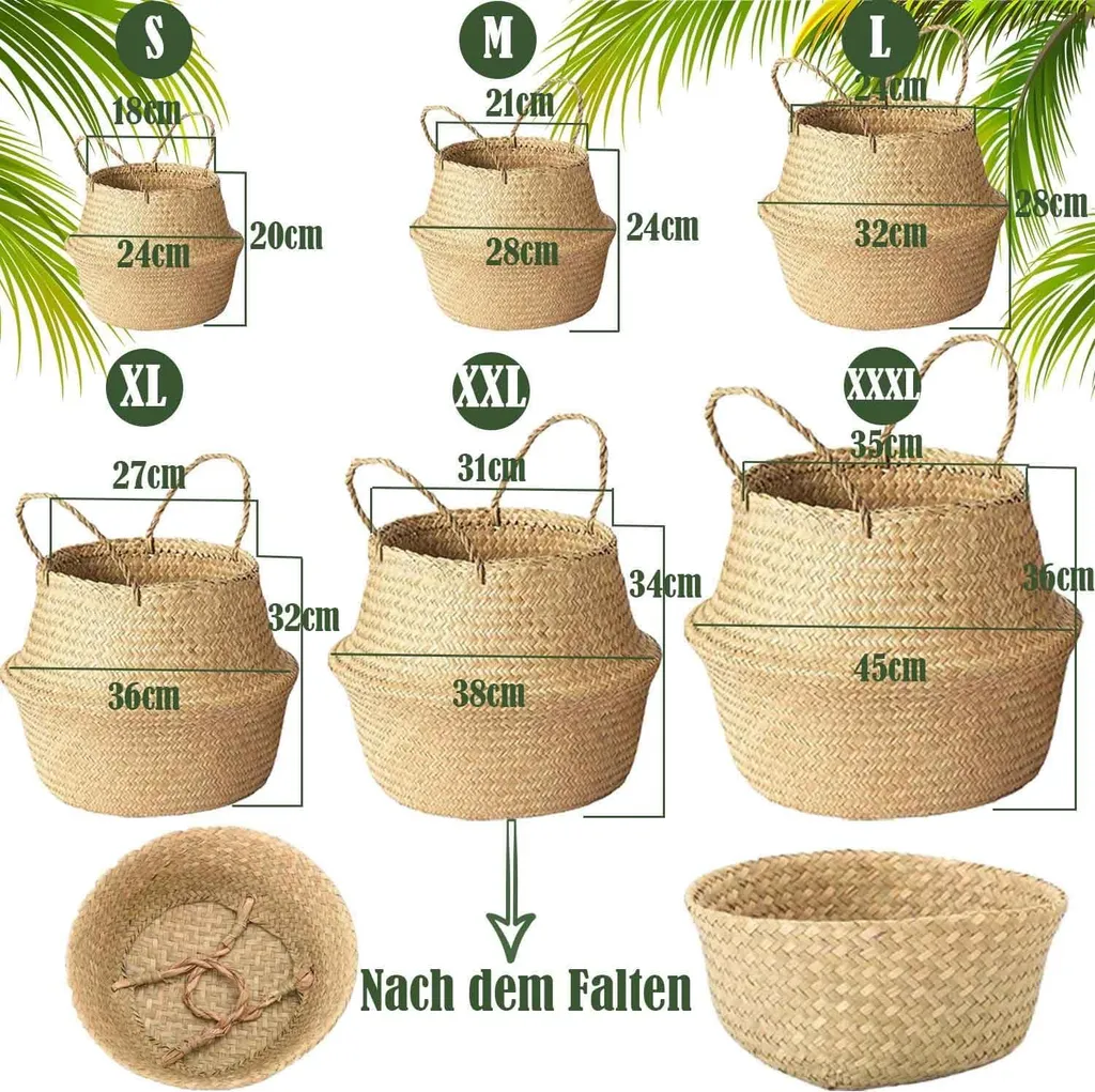Solution de Rangement Naturelle : Lot de 2 Paniers pour Éliminer le Désordre