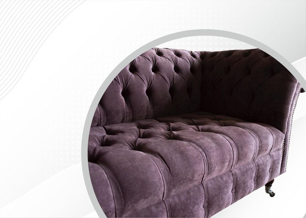 Chesterfield Sofa Couch Polster Sofas Klassischer 2 Sitz Sitz Samt Zweisitzer