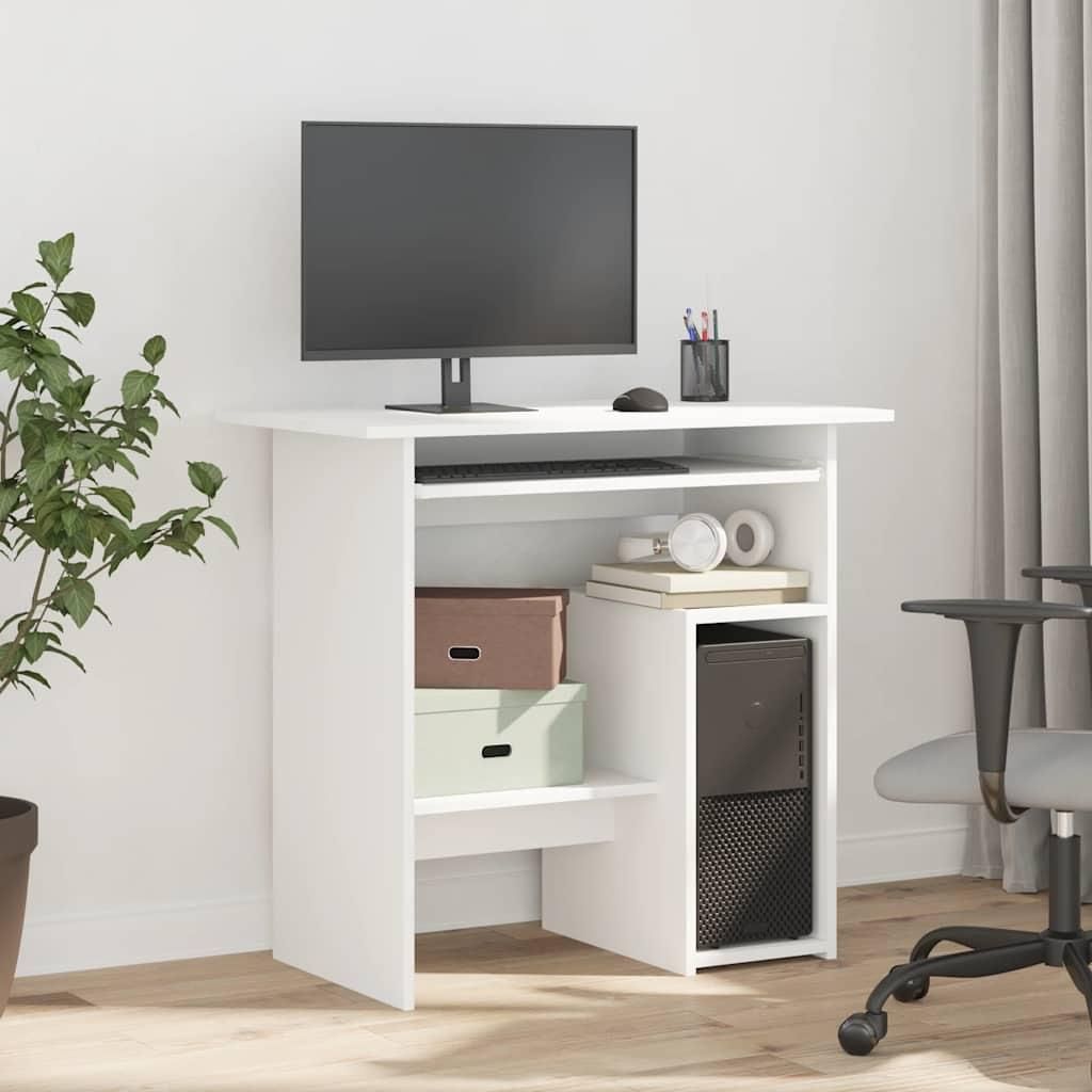 vidaXL Bureau blanc 80x45x74 cm bois composite Image du produit 