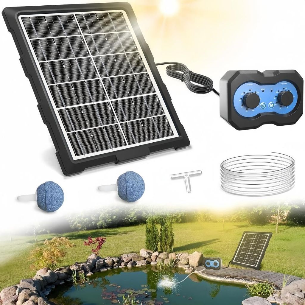 Solar Teichbelüfter 2200mAh, 2 Betriebsmodi, einstellbare Produktbild 