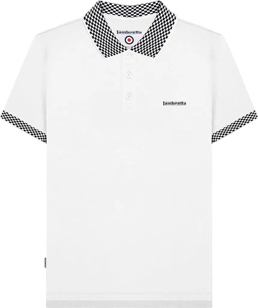 Polo Chic Blanc Lambretta LB404 pour Sorties et Loisirs Taille L