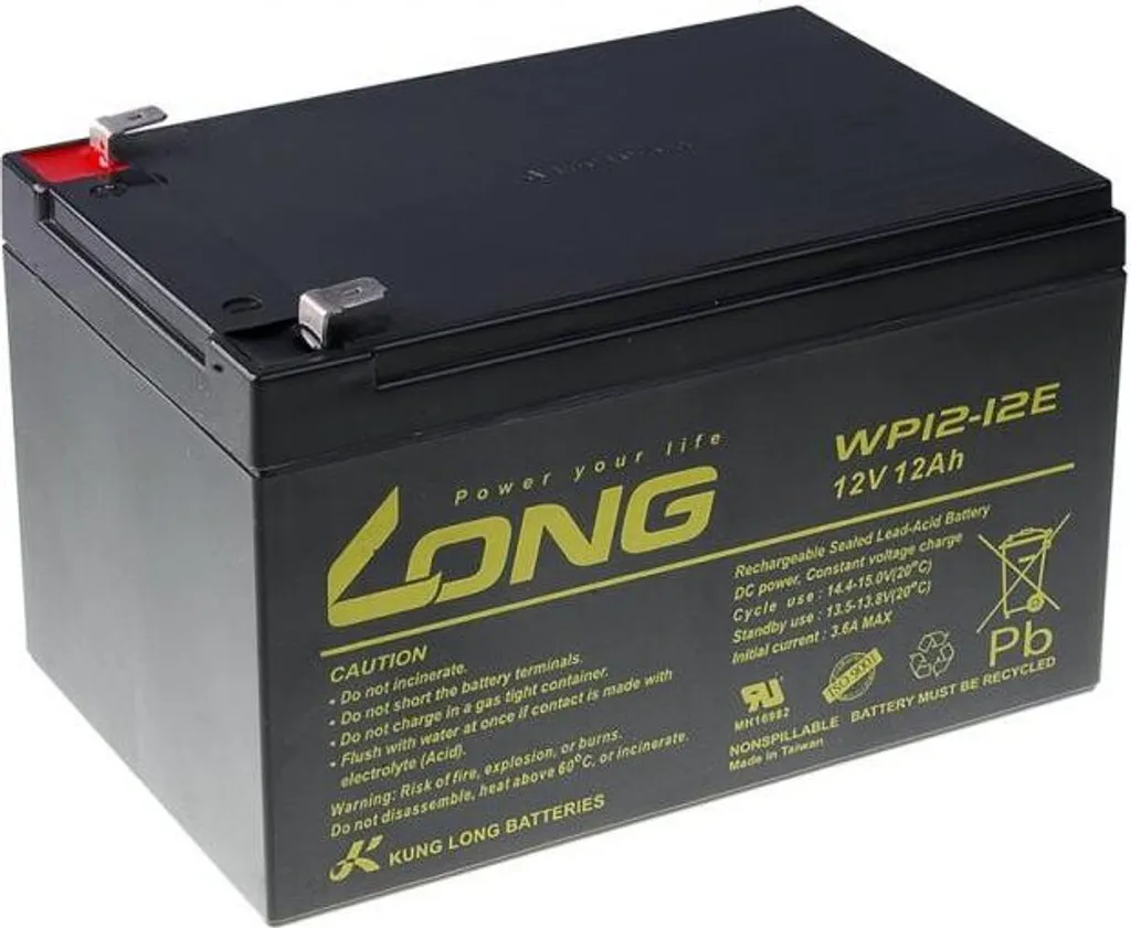 Batterie Rechargeable 12V 12Ah pour Onduleur et Alarme WP12-12E