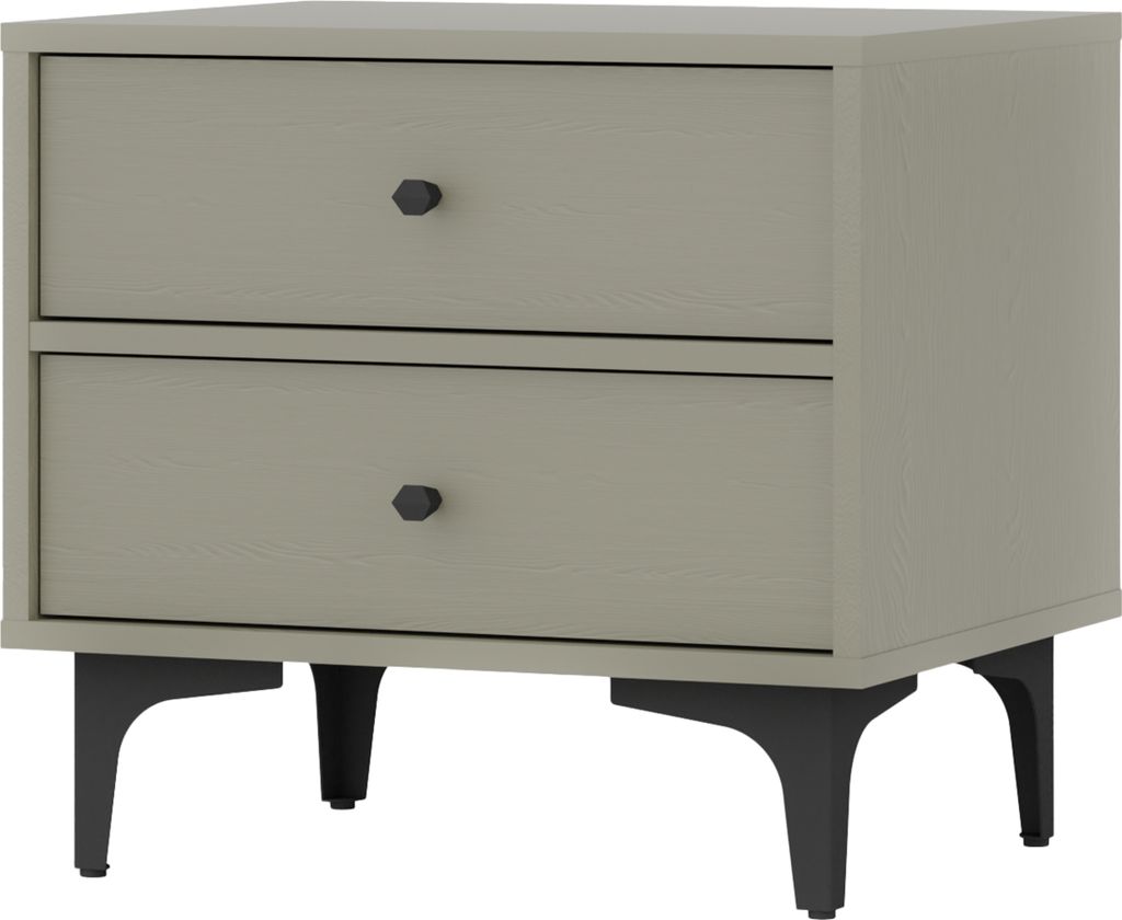 Masseno Nachttisch TORINO Nachtschrank Beistelltisch für Schlafzimmer 51,8 x 48,5 x 40,8 cm Hellgrün