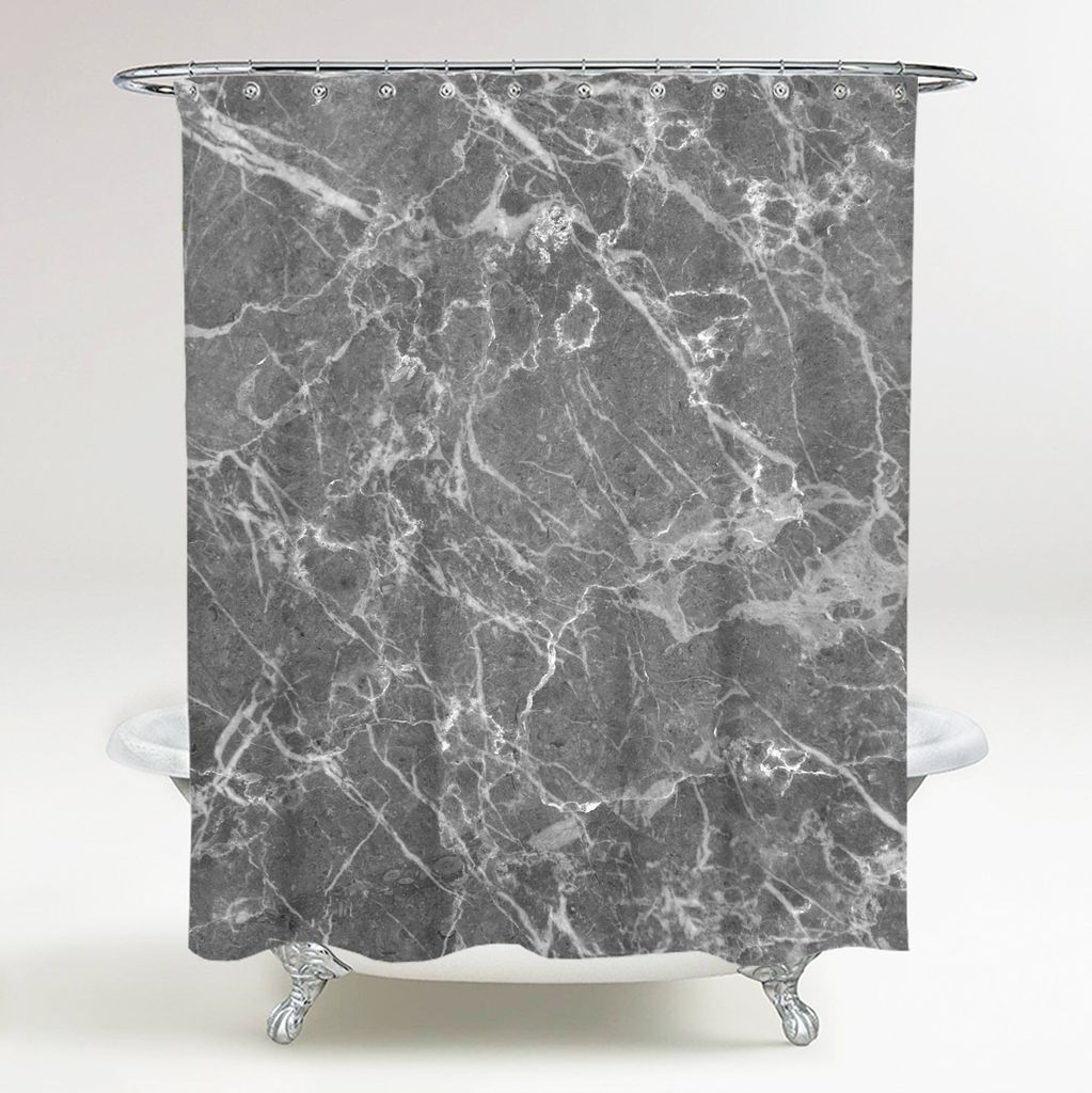 SANILO® Duschvorhang Marmor Grau  180 x 200 cm Produktbild 