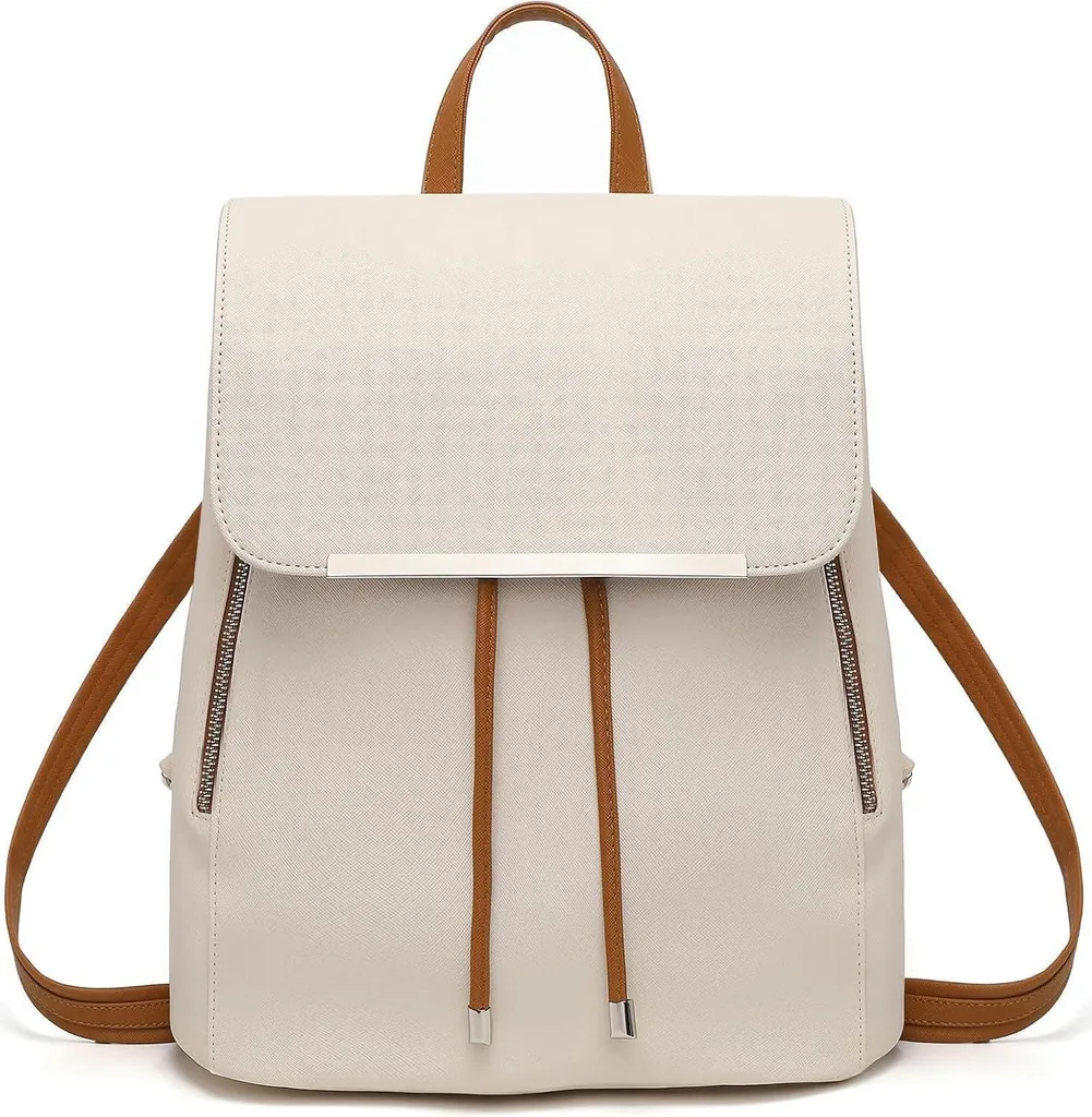 Petit Sac à Dos Femme Similicuir à Multiples Poches Design Moderne