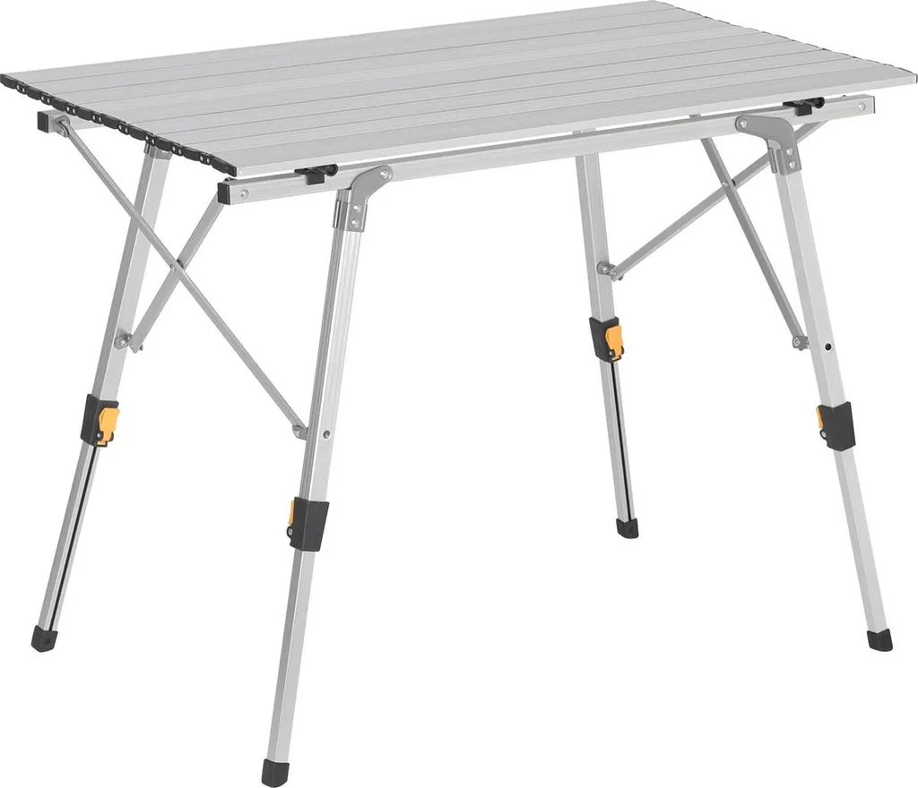 Table de camping pliable gain de place - Stable et réglable en alu