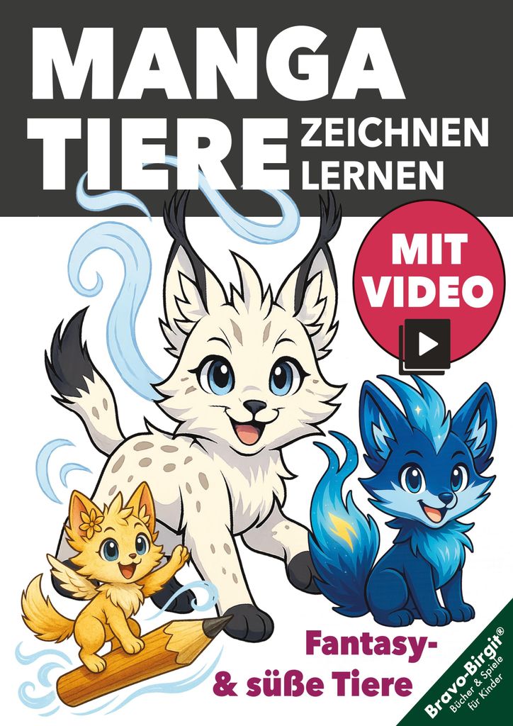 Manga-Tiere zeichnen lernen - für Kinder ab 8 mit tollen Zeichen-Videos