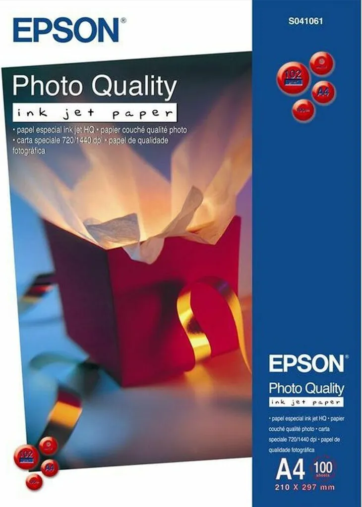 Carta Fotografica Epson A4 Opaca 100 Fogli - Per Lavoretti e Foto