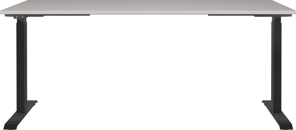 GERMANIA JET höhenverstellbarer Schreibtisch kaschmir rechteckig, T-Fuß-Gestell schwarz 180,0 x 80,0 cm